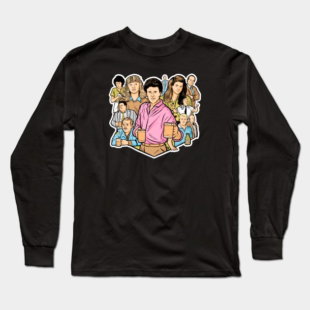 A Tribute to Cheers Long Sleeve T-Shirt by Baddest Shirt Co.